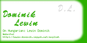 dominik lewin business card